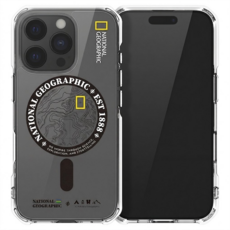 NATIONAL GEOGRAPHIC 國家地理 Rugged 手機 保護殼 iPhone 16 Pro 防摔 MagSafe 地形黑 TPU
