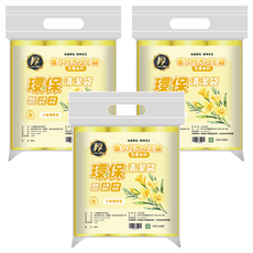 WMES 為美而生 小蒼蘭環保清潔袋 大號 3捲, 3套, 33L