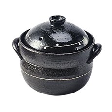 日本製二合雙蓋炊飯鍋/陶鍋 1.5L, 19cm, 小森林款 黑色, 1個