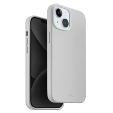 UNIQ LinoHue 手機 液態矽膠 手機殼 iPhone 15 磁吸 防摔 淺灰色 1個