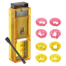 AKEBONO 曙產業 薄片切割器 附八種動物模具, 黃色 + 粉色, 1組
