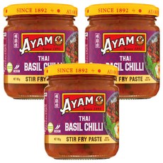 AYAM 雄雞標 泰式羅勒辣椒醬 185g, 3罐