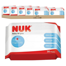NUK 濕紙巾, 20張, 10包