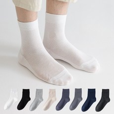Everpick 男士網眼精梳棉吸汗透氣中筒襪8雙組