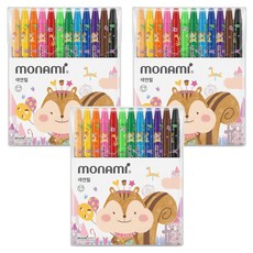 monAmi Monige Sharp 彩色鉛筆 粉色, 3組, 12色