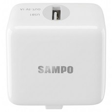 SAMPO 聲寶 雙USB 3.1A旅行用充電器 60 x 58 x 28mm, 白色, 1個
