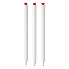 KaCO Alpha Soft Heart Ver 2 中性筆 0.5mm, 白色, 3個
