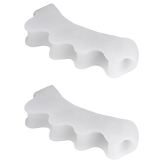 Credo 矽膠 5趾分趾器 舒緩腳部壓力 避免拇指外翻, 1組, 2個裝, 40g