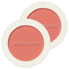 The saeM 單色腮紅 5g, CR02 Baby Coral, 2個