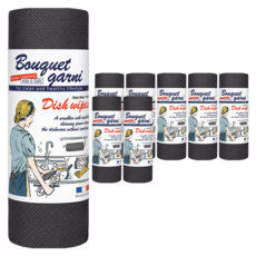 BOUQUET GARNI 深層清潔壓花拋棄式菜瓜布, 深灰色, 8個, 60個