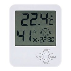 無敵王 LCD電子溫濕度計, 白色, 1個
