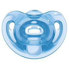 NUK SENSITIVE全矽膠安撫奶嘴, 0~6個月, 藍色, 1個