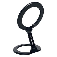 DGG MagSafe 可折疊雙環手機支架, 金屬黑, 1個