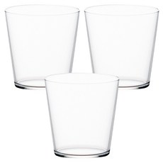 ADERIA 全面強化薄口 水杯 日本製 300ml 3個, 透明色, 1組