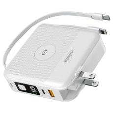 nisda 智能無線充行動電源 10000mAh 4711085984623, BS-WL720, 白色