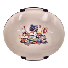SL 三榮塑膠 柴語錄 多功能便當盒 17 x 15 x 9cm 212g, 米白色, 1個