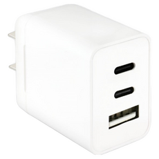 Dr.AV 聖岡科技 3.4A 3埠 Wall Adapter 充電器 快速充電 智慧IC 白色 USB-334AC 6.6 x 4 x 2.8cm