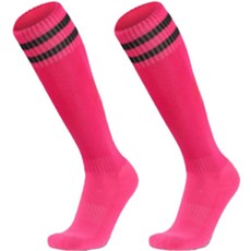 男款線條設計足球襪, 粉色/黑色條紋, 1組