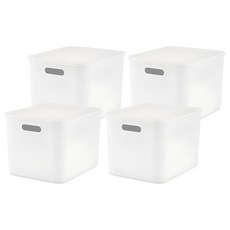 mbko 多用途餐具室收納箱, 白色, 4個