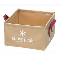 snow peak 雪諾必克 軟式方形水桶 14L FP-151R 卡其色 292 x 292 x 265mm 410g 1個