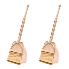 兒童迷你小掃把, 2支, 米小熊 粉色