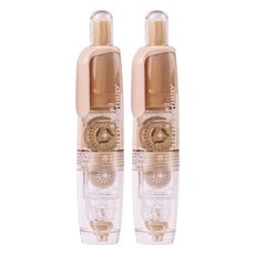 長立文具 360度旋轉按壓修正帶, 杏色, 2個
