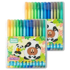 STUDIO EIGHT LINE FRIENDS 簽字筆 24色組 隨機出貨, 24色, 2套