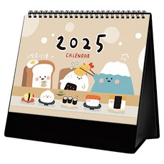 CCHING 青青文具 2025年 25K三角桌曆, 1本, 混和顏色