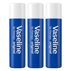 Vaseline 凡士林 護唇膏, 原味無香, 4.8g, 3支