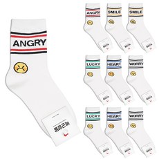 parkgoon 女性微笑表情襪 10雙入