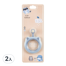 KU.KU Duckbill 酷咕鴨 極細兒童萬毛造型牙刷 柔軟呵護 造型可愛, 霧藍色, 1入, 2個