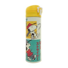 PEANUTS 史努比 彈蓋保溫瓶 內316外304不鏽鋼, 棒球, 475ml, 1個