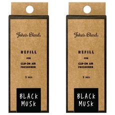 John's Blend 車用芳香劑 補充包 2個, 2盒, 黑麝香