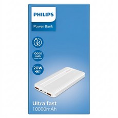 PHILIPS 飛利浦 PD 10000mAh行動電源, DLP1815, 白色
