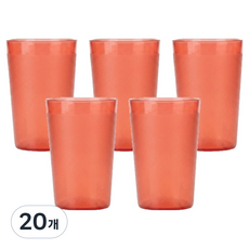 LIVINGMATE 韓國製PC防摔水杯 230ml, 紅色, 20個