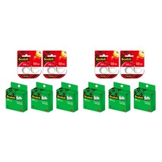 3M Scotch 膠帶 18mm x 15m 581 2入 + 神奇補充膠帶 18mm x 15m 3入, 透明, 2套