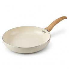 FACKELMANN 法克漫 5854581 珍珠奶白陶瓷不沾平底鍋, 24cm, 1個