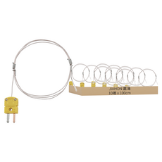 JIAHON 嘉鴻 K型熱電偶測溫線 回溫爐/高溫用 TTK36 K頭 + 線 + 點焊 100cm, 10捲