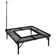 KZM OUTDOOR 鋼網圍爐桌 4kg, 黑色