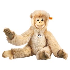 Steiff 德國金耳釦泰迪熊 黃標玩偶 猴子, 45cm, 棕色, 1個