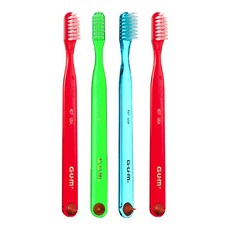 SUNSTAR 三詩達 G.U.M 經典圓頂刷毛牙刷 407, 4入, 1個