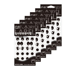 Petit 眼球貼紙 19mm 20-019 12p, 12入, 6個
