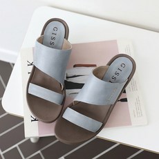 J SHOE Gisse女款天然羊皮厚底涼鞋, 藍色, 225