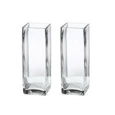 GLASSCO 方形花瓶 2入, 單一顏色