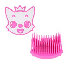 碰碰狐矽膠碰碰狐沐浴刷, 粉色, 2入