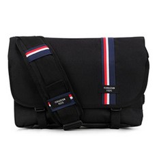 peeps essential stripe 郵差包, 黑色