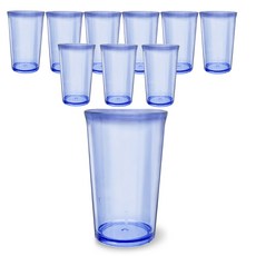mir Star 可重複使用PC杯 360ml, 藍色, 10個