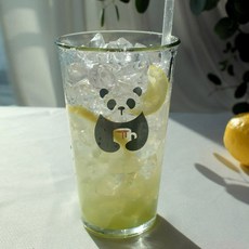 熊貓圖案環保強化玻璃杯 500ml, 混合色, 2個