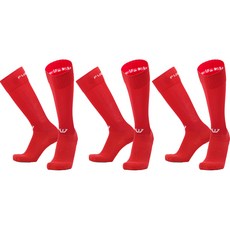 FUERZA 足球襪 3雙, 紅色