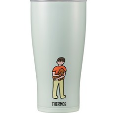 THERMOS 膳魔師 ZERO PER ZERO聯名柔和粉彩系列保冷杯 JDE-601KLC, 小狗與男孩(D2), 600ml, 1個
